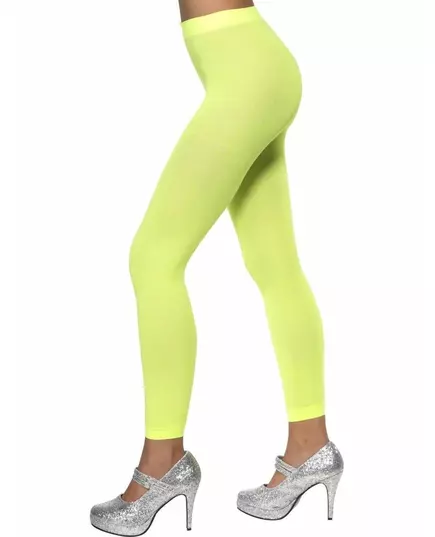 Women's neon green footless tights