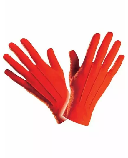 Adult red short gloves