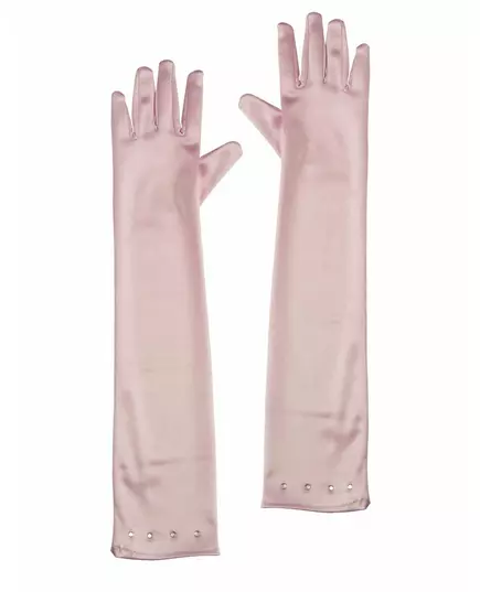 Children's long pink gloves