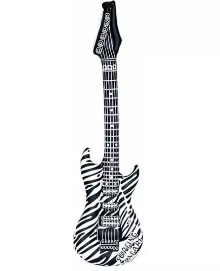 Oppblåsbar sebrarockgitar for voksne
