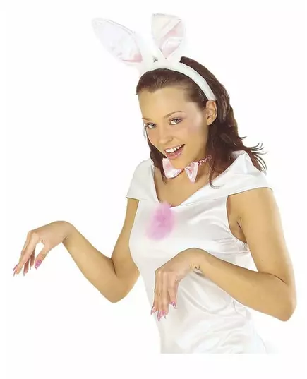 Adult white and pink rabbit kit