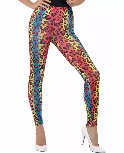 Adult multi-colored leopard leggings