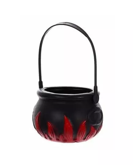 Mini cauldron with flames 13 cm