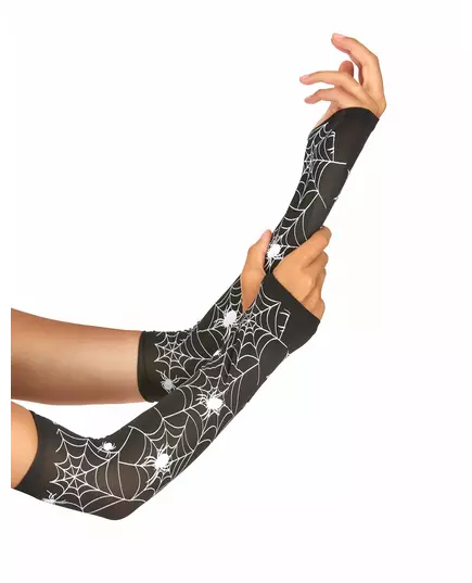 Women's Halloween spider web mittens