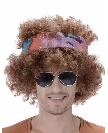 Afro-hippieparykk for menn