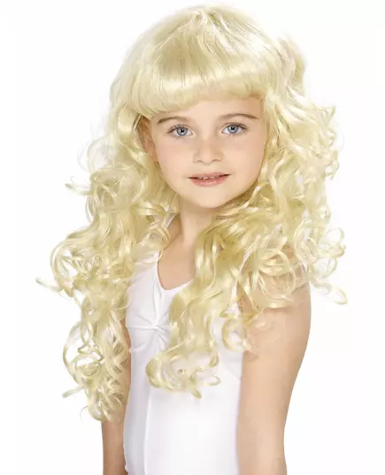 Blonde princess girl wig