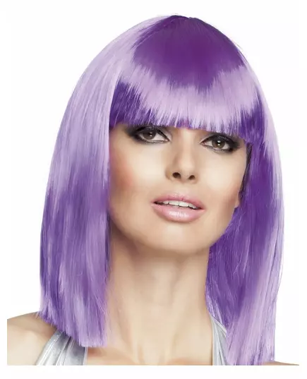 Women's purple mid-length bob wig