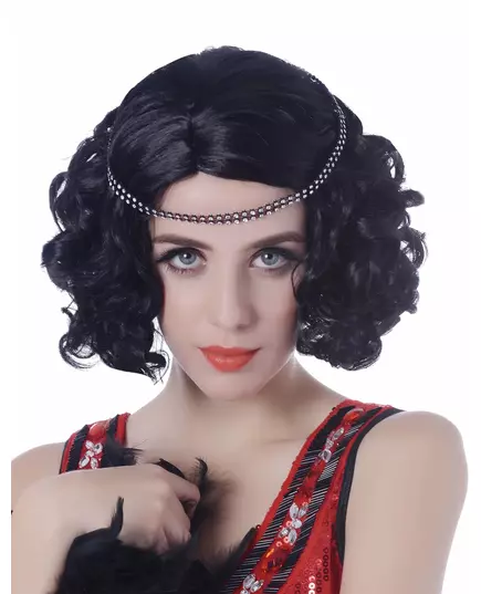 Black Charleston wig for women