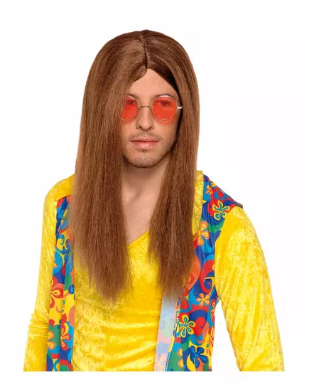 Adult brown hippie wig