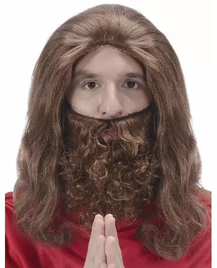 Jesus mann parykk med skjegg