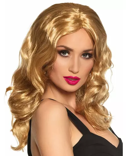 Lang blond parykk