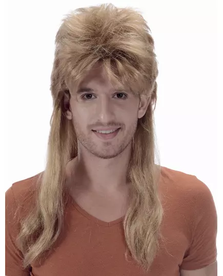 Blond mulletparykk for menn