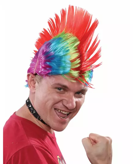 Men's multi-colored punk wig