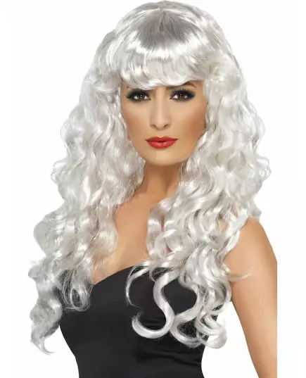 Women's White Curly Mermaid Wig