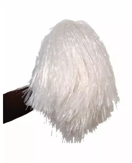 Metallic white pompom