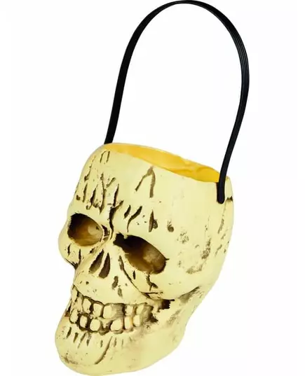 Halloween-bøtte med skallegodteri