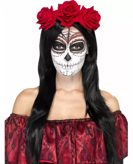 Adult red rose headband