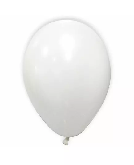 12 hvite metalliske ballonger 28 cm