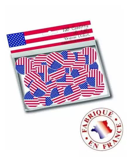 150 bordkonfetti med amerikansk flagg