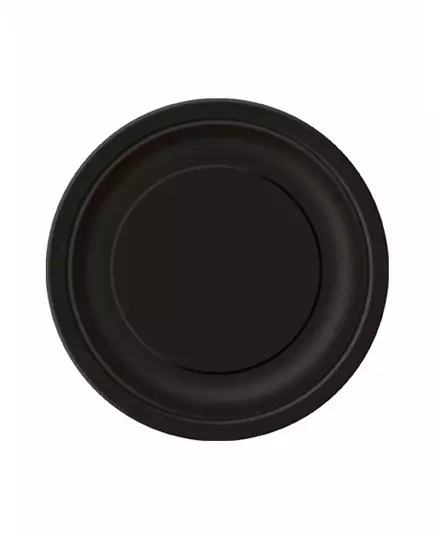 20 små svarte papptallerkener 18 cm