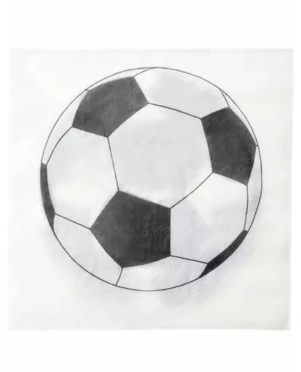 20 Football Paper Napkins 33 x 33 cm