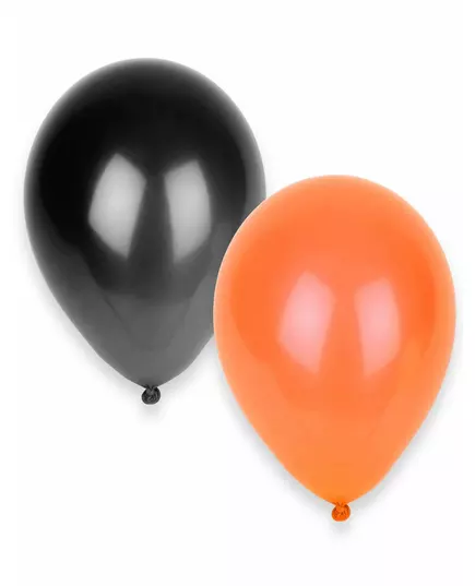 50 svarte og oransje Halloween-ballonger 30 cm
