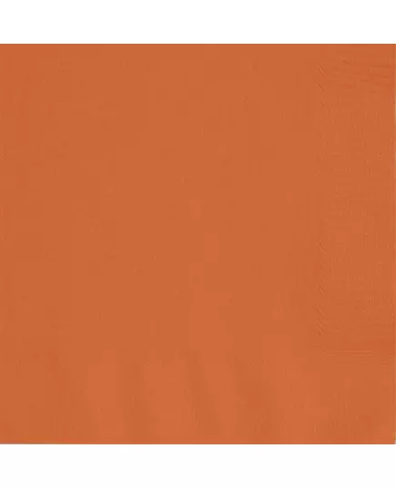 50 oransje papirservietter 33 x 33 cm