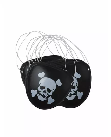 6 plastikk-pirat-øyelapper
