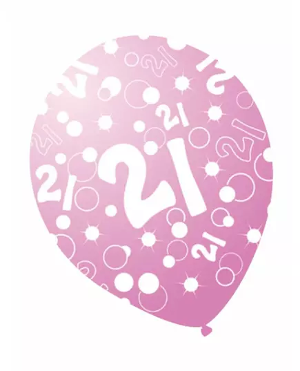 6 rosa perleballonger