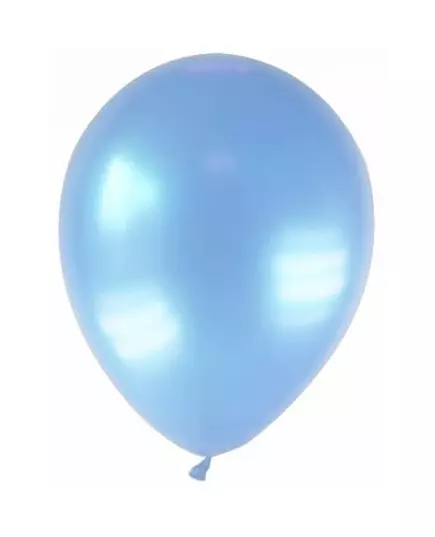 12 lyseblå metalliske ballonger 28 cm