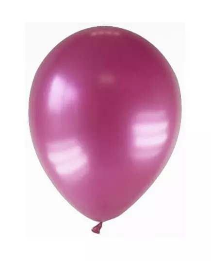 12 burgunderfargede metalliske ballonger 28 cm