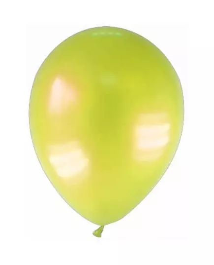 12 gule metalliske ballonger 28 cm