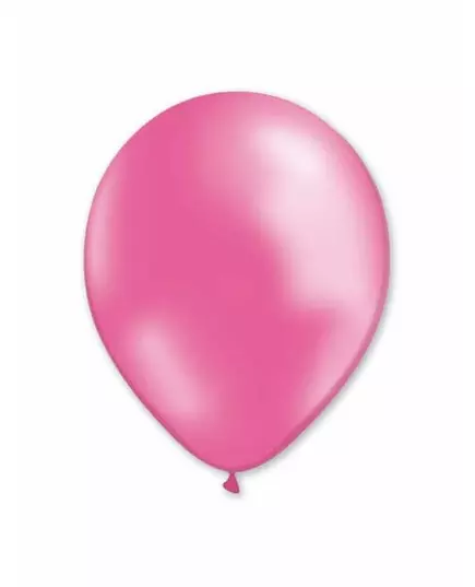 100 metalliske rosa ballonger 29 cm