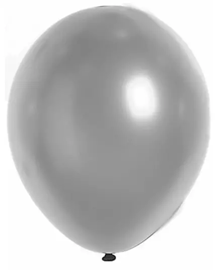 100 metalliske sølvballonger 29 cm