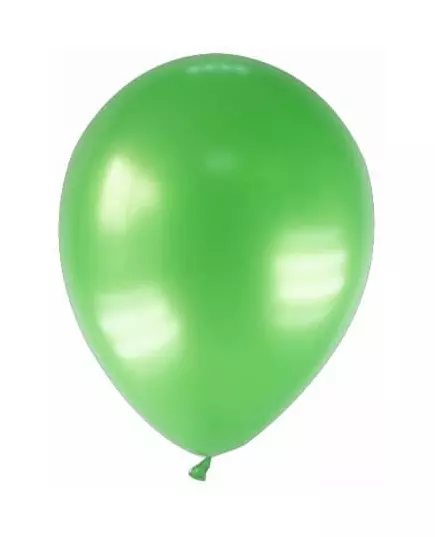 12 grønne metalliske ballonger 28 cm