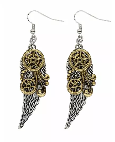 Steampunk Voksen Tannhjul og Fjær Øredobber