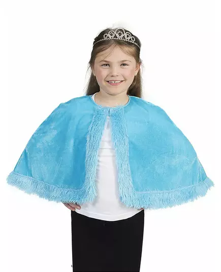 Girls' Blue Plush Cape