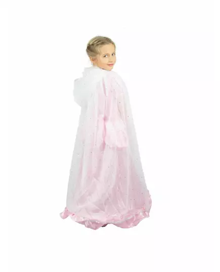 White and silver princess cape for children