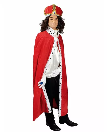 Rød kongekappe 130 cm voksen