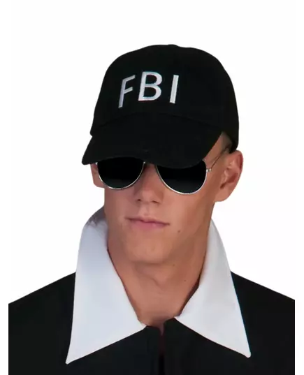 Svart FBI-caps for voksne