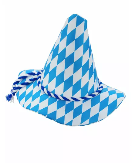 Blå og hvit bayersk hatt for voksne
