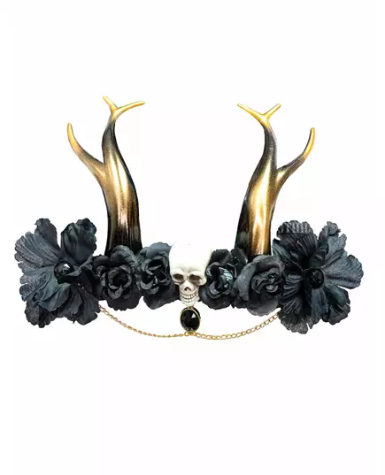 Gothic headdress with skull for women