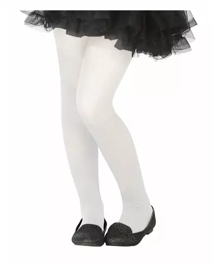 White opaque tights for children