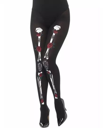 Dia de los muertos skjeletttights for voksne