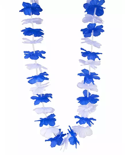 Finland blue and white adult Hawaiian supporter necklace