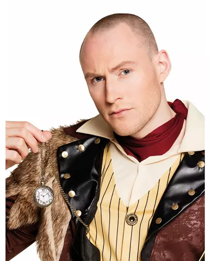 Steampunk gull lommeur halskjede