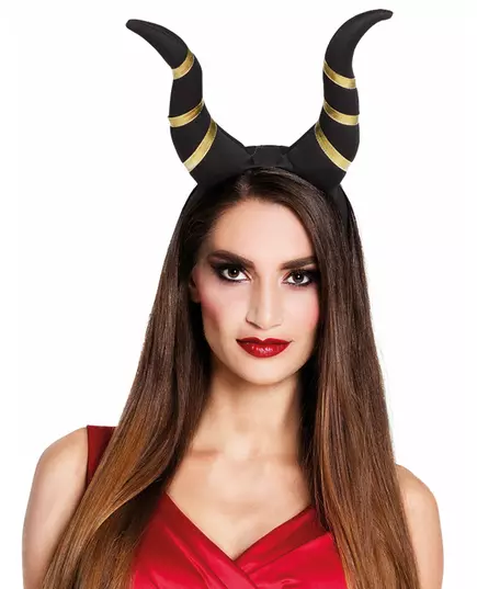 Svarte demoniske horn for kvinner Halloween