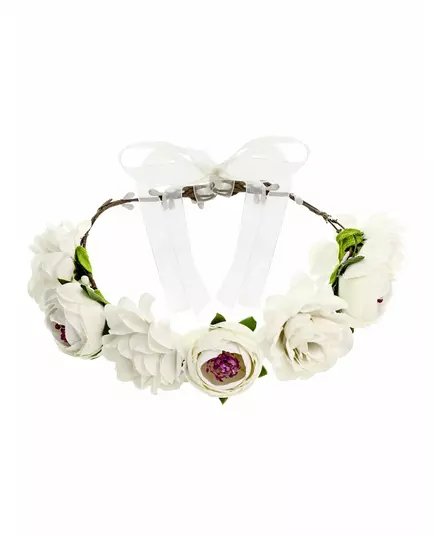 White flower crown 17 cm
