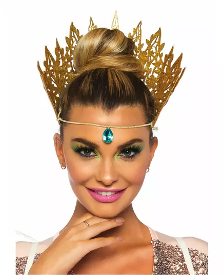 Sexy golden queen crown woman