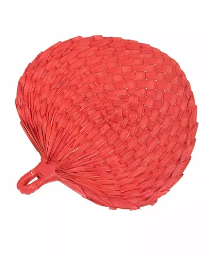 Adult red straw fan